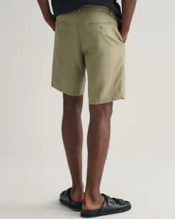 Relaxed Fit Linen Drawstring Shorts