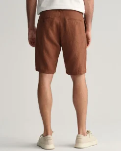 Relaxed Fit Linen Drawstring Shorts