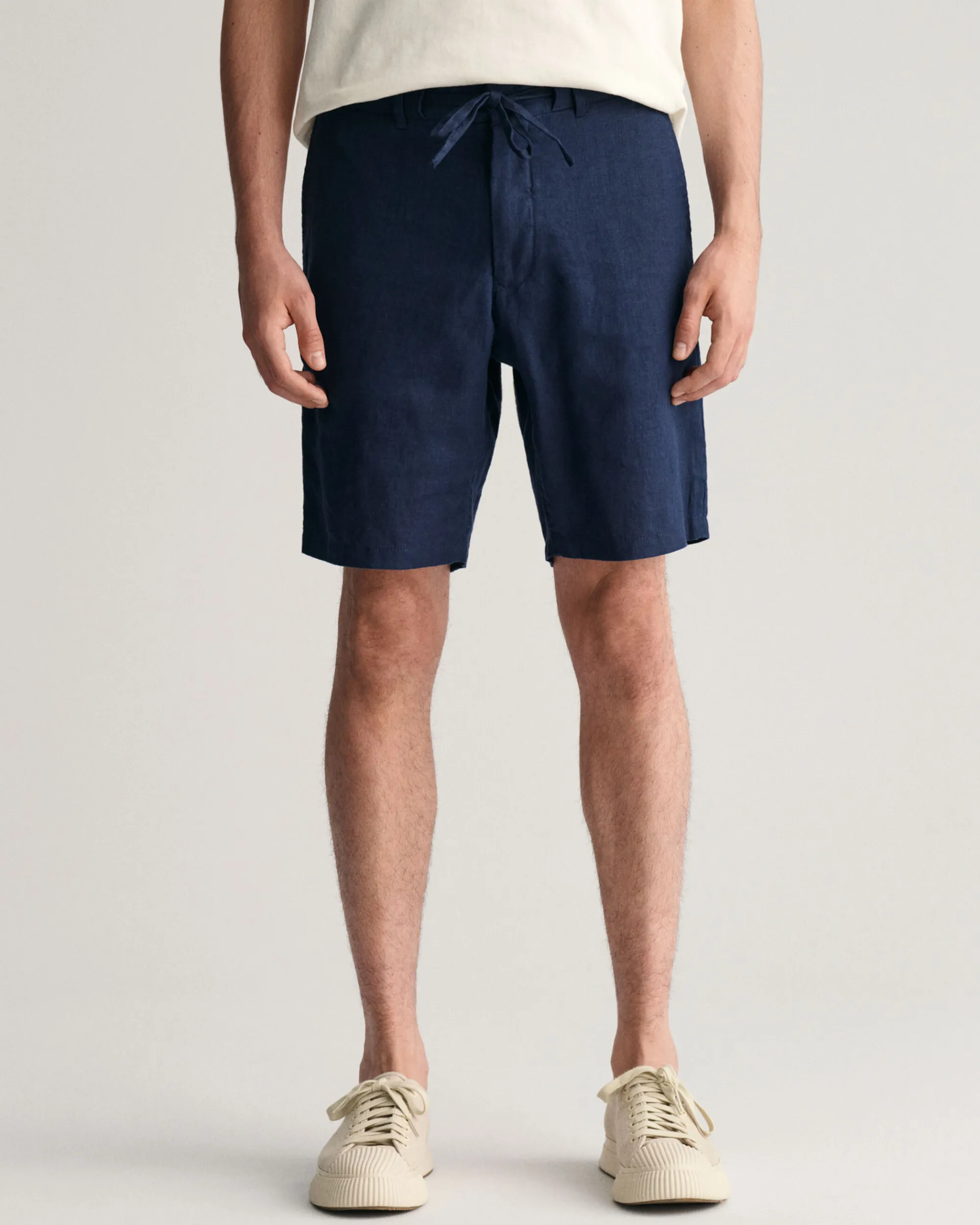 Relaxed Fit Linen Drawstring Shorts