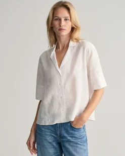 Relaxed Fit Linen Short Sleeve Shirt