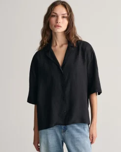 Relaxed Fit Linen Short Sleeve Shirt