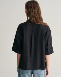 Relaxed Fit Linen Short Sleeve Shirt
