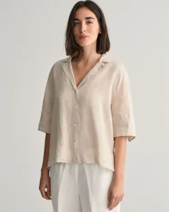 Relaxed Fit Linen Short Sleeve Shirt