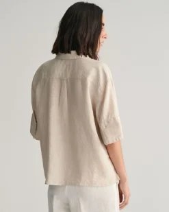 Relaxed Fit Linen Short Sleeve Shirt