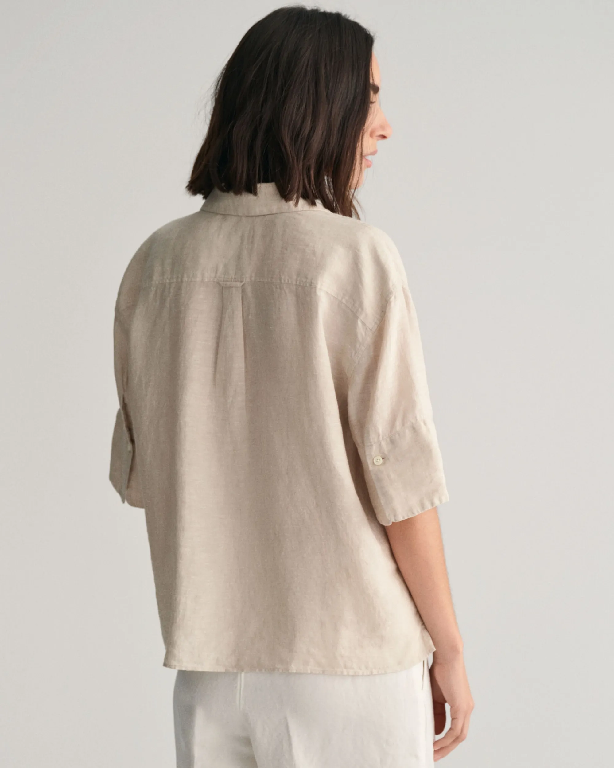 Relaxed Fit Linen Short Sleeve Shirt