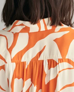 Relaxed Fit Palm Print Short Sleeve Shirt
