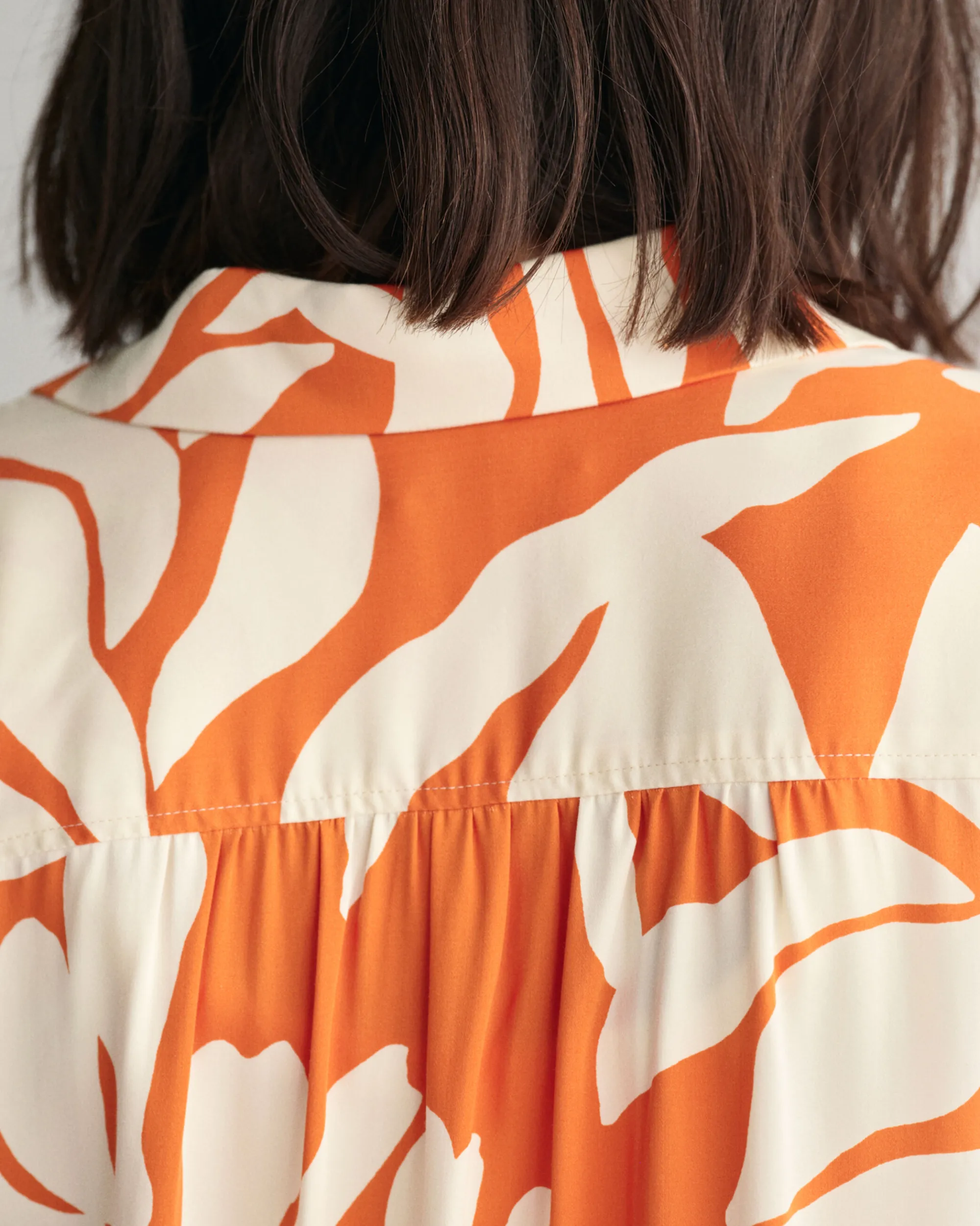 Relaxed Fit Palm Print Short Sleeve Shirt