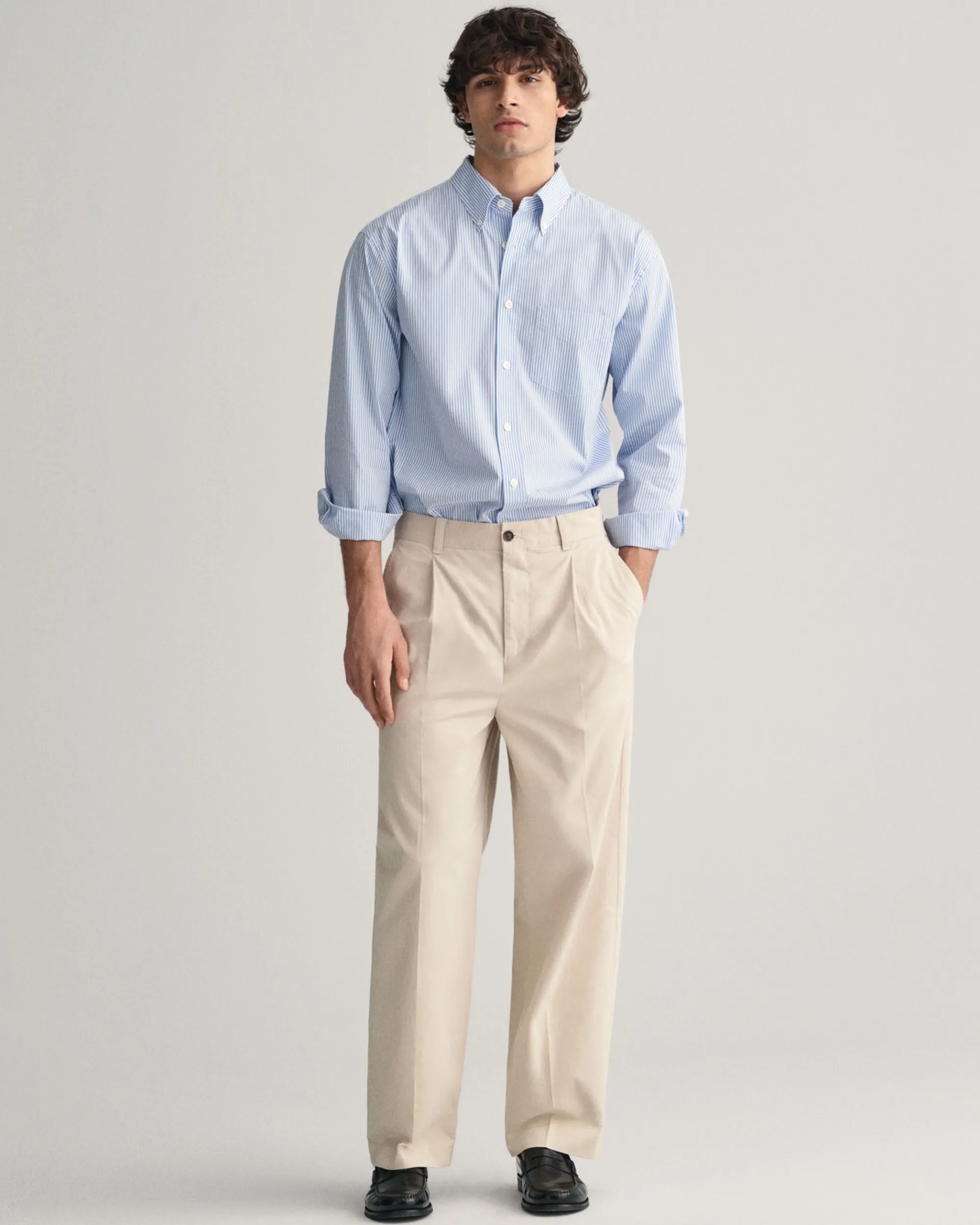 Relaxed Fit Peached Cotton Chinos