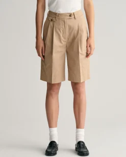 Relaxed Fit Pleated Chino Shorts