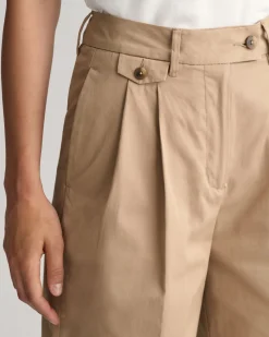 Relaxed Fit Pleated Chino Shorts