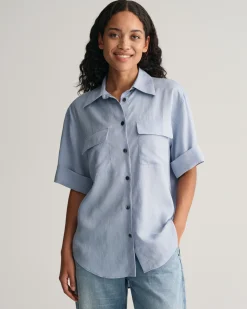 Relaxed Fit Pocket Detail Short Sleeve Shirt