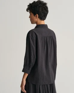 Relaxed Fit Seersucker Striped Popover Shirt
