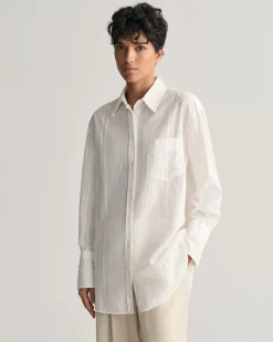 Relaxed Fit Seersucker Striped Shirt