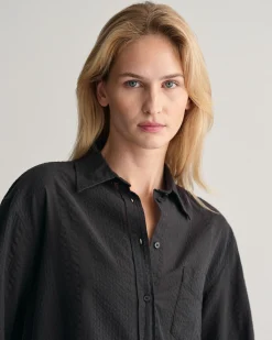 Relaxed Fit Seersucker Striped Shirt