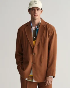 Relaxed Fit Silk Suit Blazer