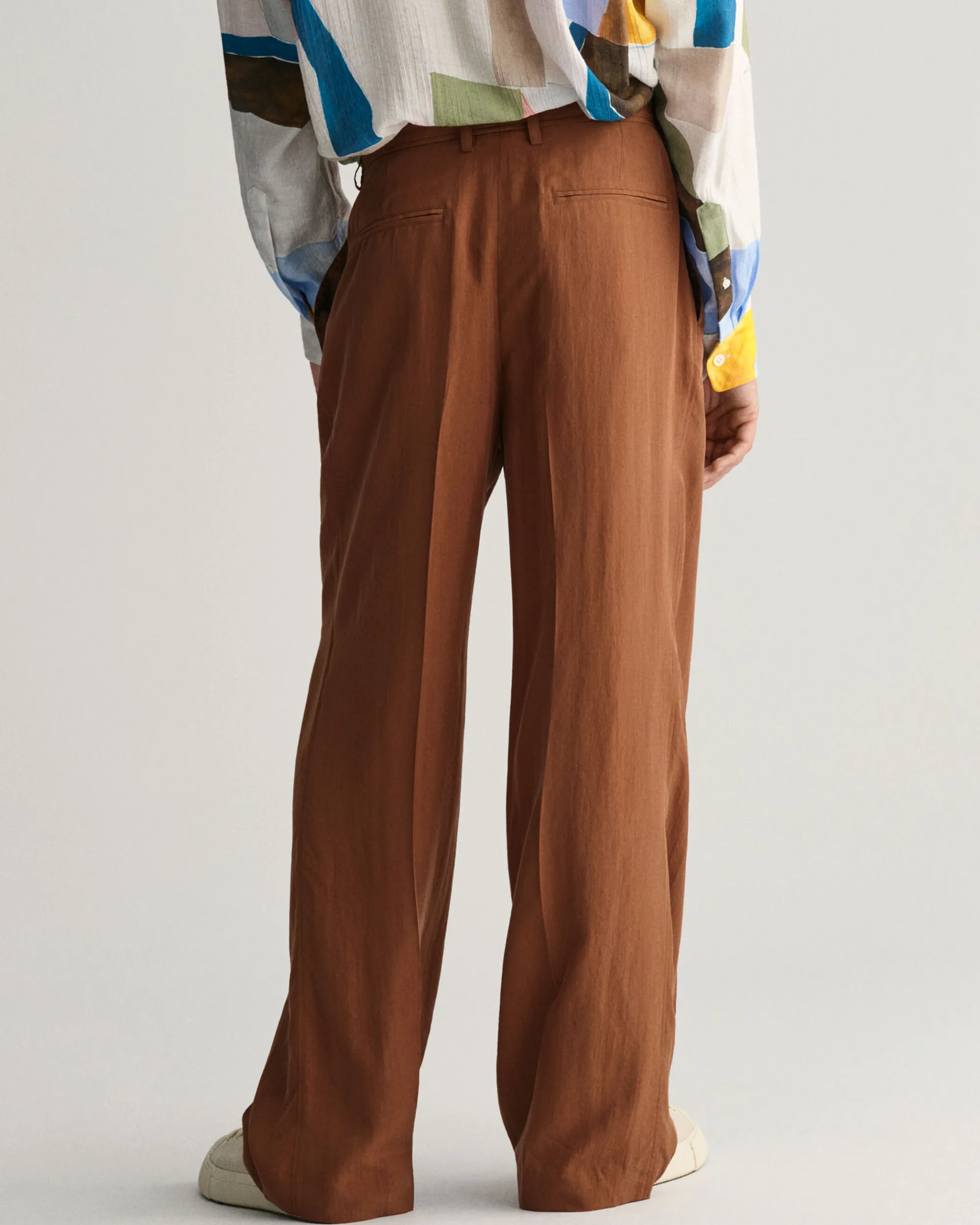 Relaxed Fit Silk Suit Pants