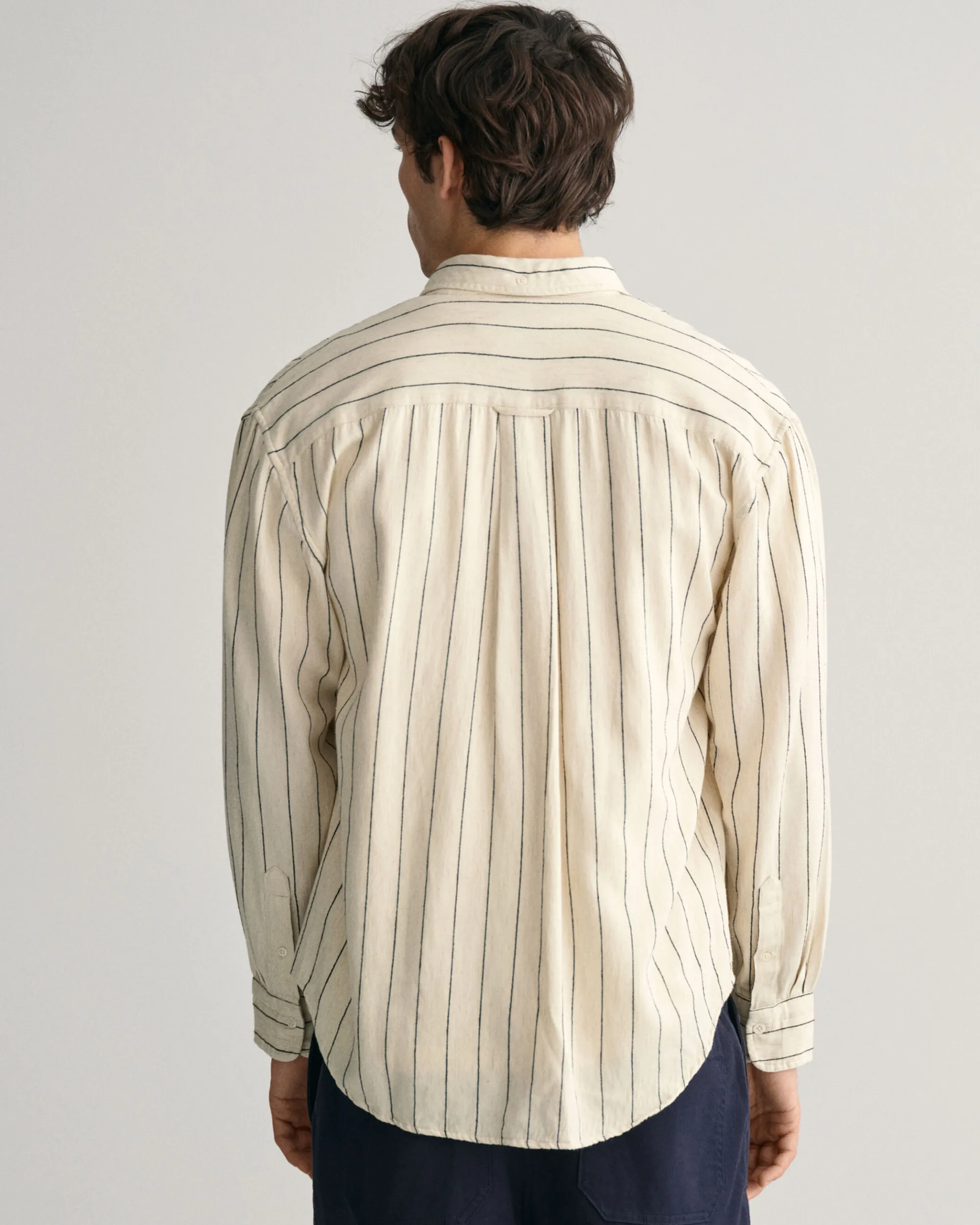 Relaxed Fit Slub Striped Shirt