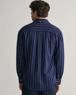 Relaxed Fit Slub Striped Shirt