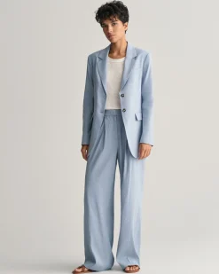 Relaxed Fit Stretch Linen Tailored Pants