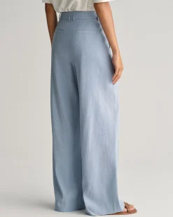 Relaxed Fit Stretch Linen Tailored Pants