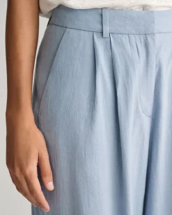 Relaxed Fit Stretch Linen Tailored Pants