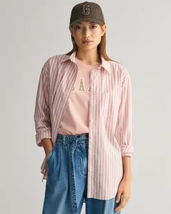 Relaxed Fit Striped Cotton Poplin Shirt