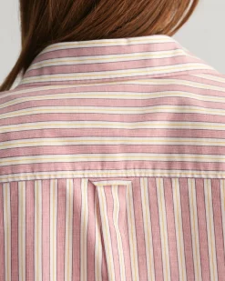 Relaxed Fit Striped Cotton Poplin Shirt