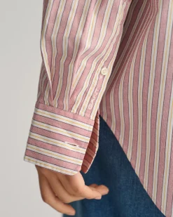 Relaxed Fit Striped Cotton Poplin Shirt