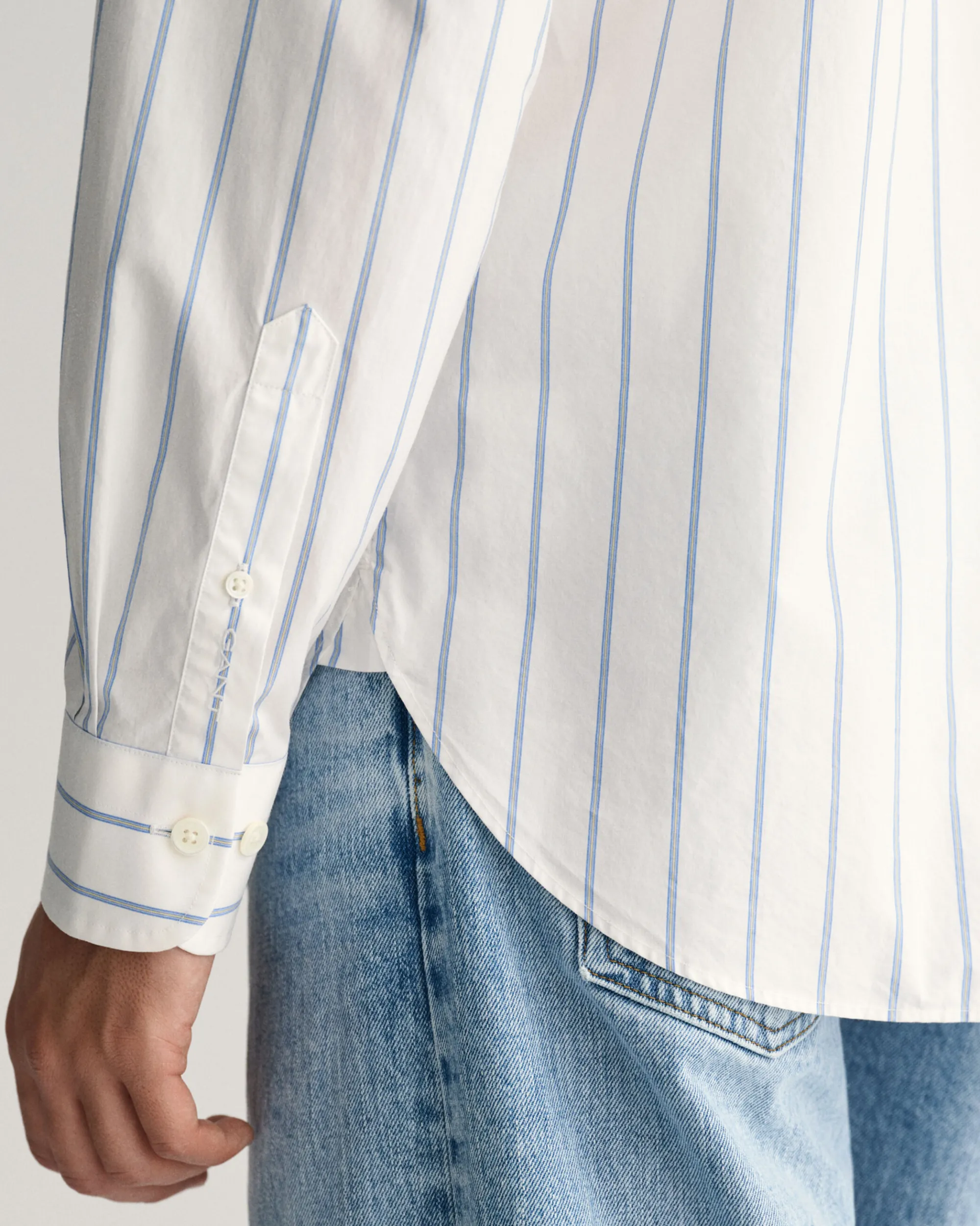 Relaxed Fit Striped Heritage Poplin Shirt