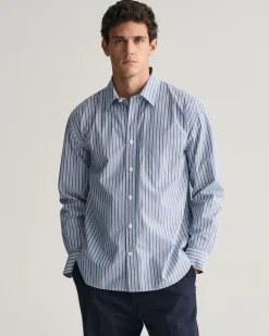 Relaxed Fit Striped Heritage Poplin Shirt
