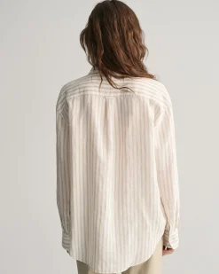 Relaxed Fit Striped Linen Shirt