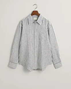 Relaxed Fit Striped Linen Shirt