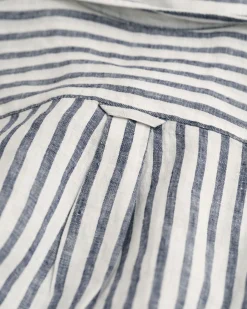 Relaxed Fit Striped Linen Shirt