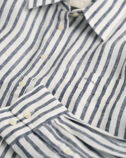 Relaxed Fit Striped Linen Shirt