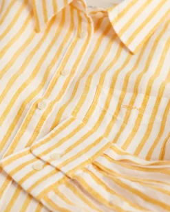 Relaxed Fit Striped Linen Shirt
