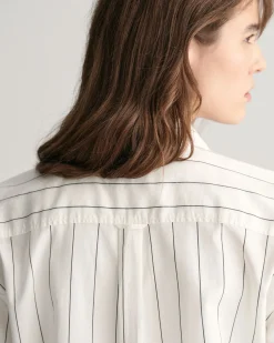 Relaxed Fit Striped Luxury Oxford Short Sleeve Shirt