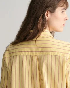 Relaxed Fit Striped Luxury Oxford Short Sleeve Shirt