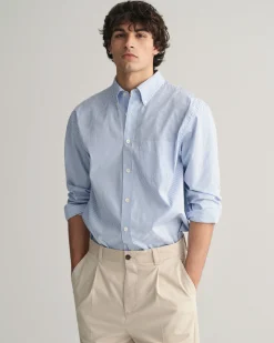 Relaxed Fit Striped Poplin Shirt