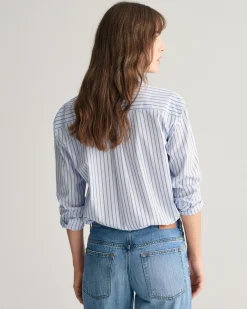 Relaxed Fit Striped Poplin Shirt
