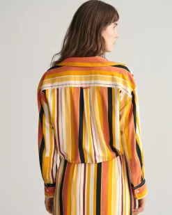 Relaxed Fit Striped Tie Band Shirt