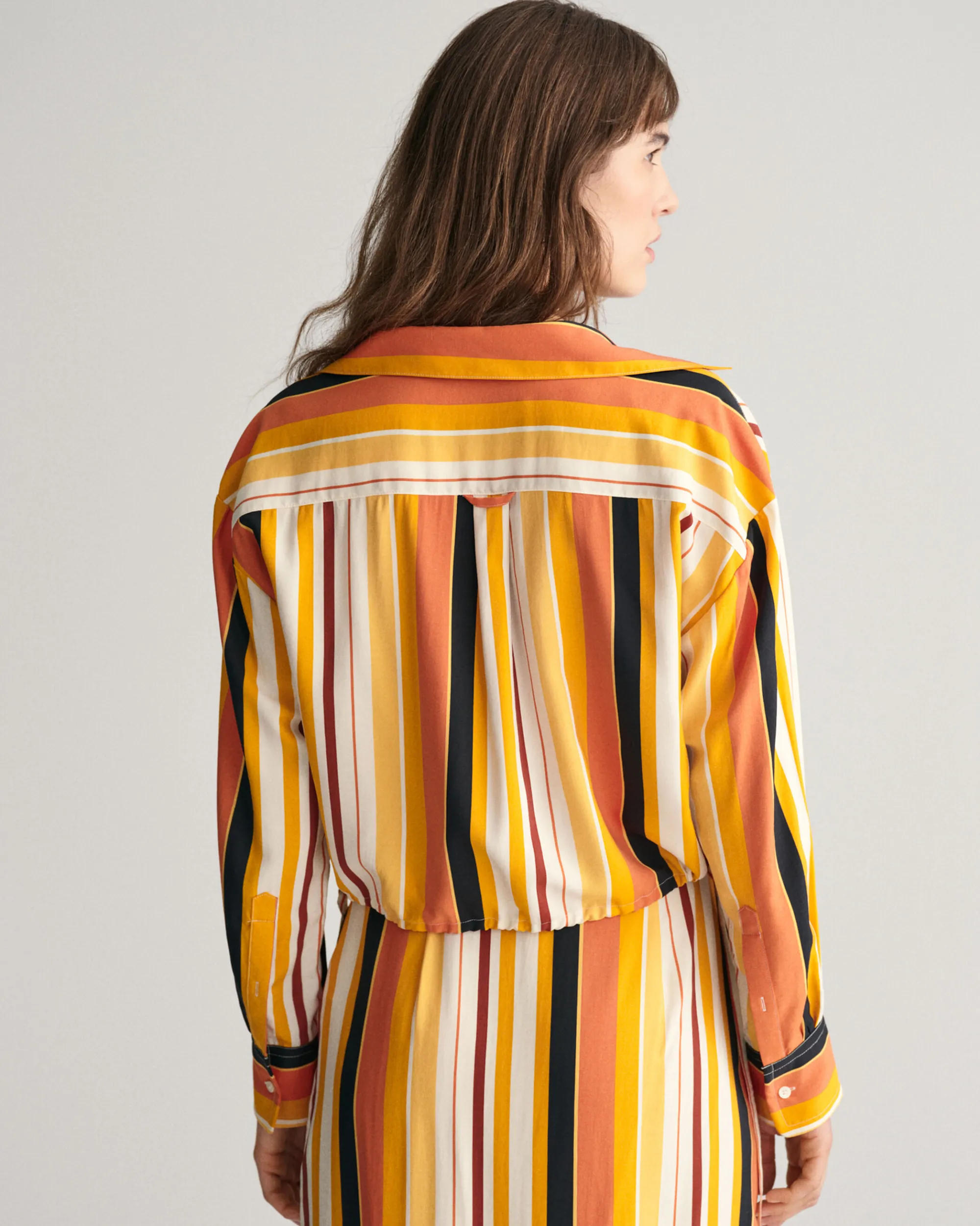 Relaxed Fit Striped Tie Band Shirt