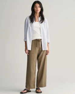 Relaxed Fit Tie Waist Pants