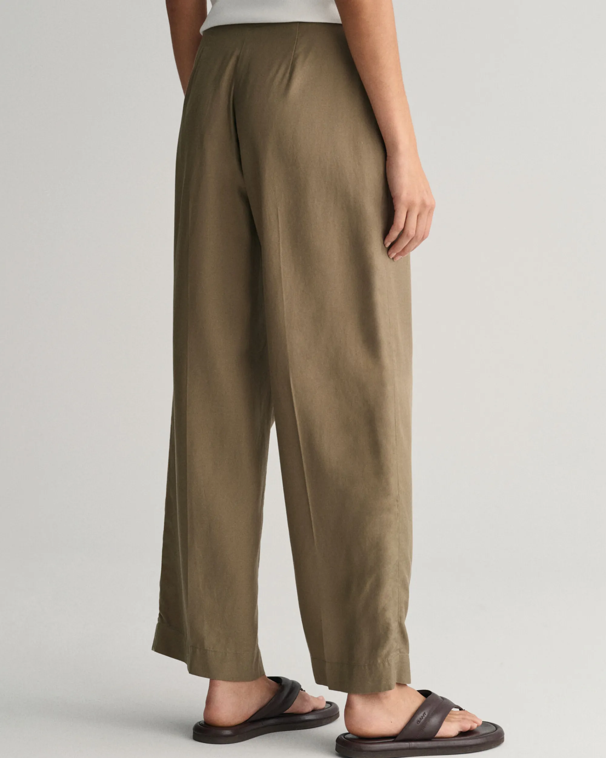 Relaxed Fit Tie Waist Pants