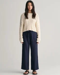 Relaxed Fit Tie Waist Pants