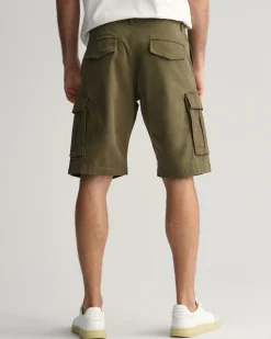 Relaxed Fit Twill Cargo Shorts
