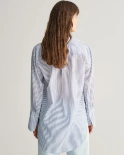 Relaxed Fit Wide Cuff Striped Shirt