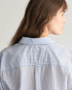Relaxed Fit Wide Cuff Striped Shirt