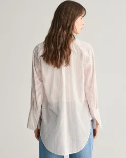 Relaxed Fit Wide Cuff Striped Shirt