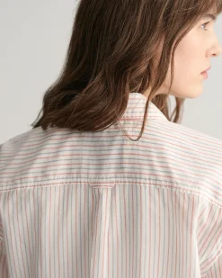 Relaxed Fit Wide Cuff Striped Shirt
