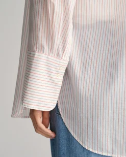Relaxed Fit Wide Cuff Striped Shirt